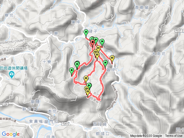 獅頭山（獅尾）附近相關步道連接整理