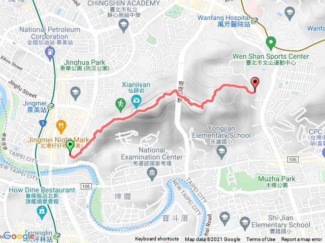 仙跡岩步道：竹林義應公廟→圳後山→溪子口山(景美山)→海巡署登山口