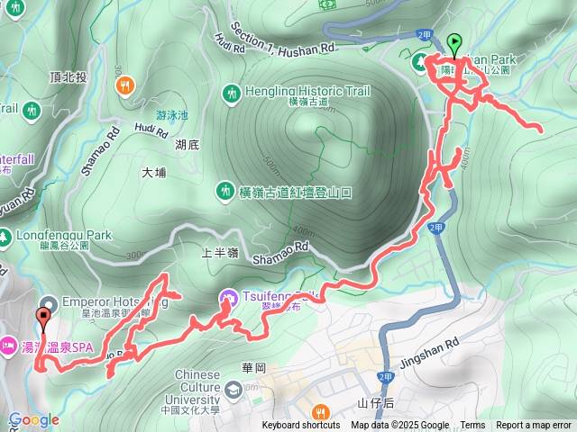 前山公園翠峰瀑布半嶺古道皇池