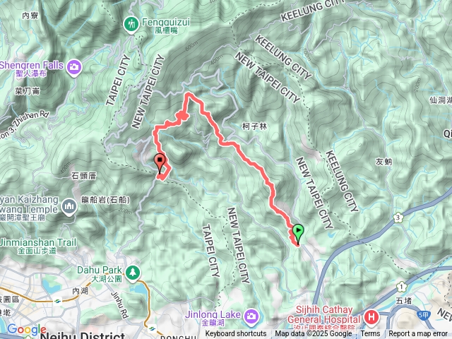 拱北殿越嶺小溪瀑布（三秀山-北港山-金明山-柯子林山-火燒坪山-善琴慈惠堂-小溪瀑布）
