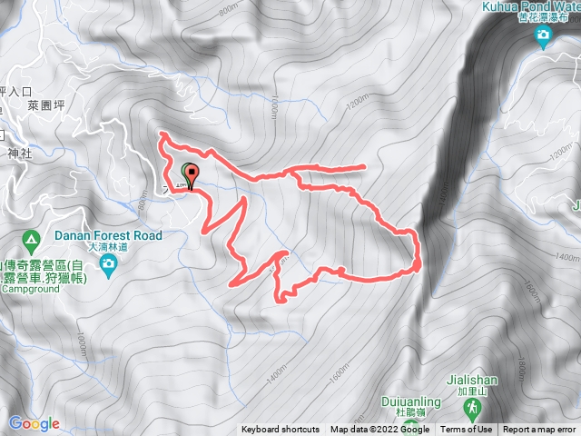 紅毛山、無名山、大坪山O形