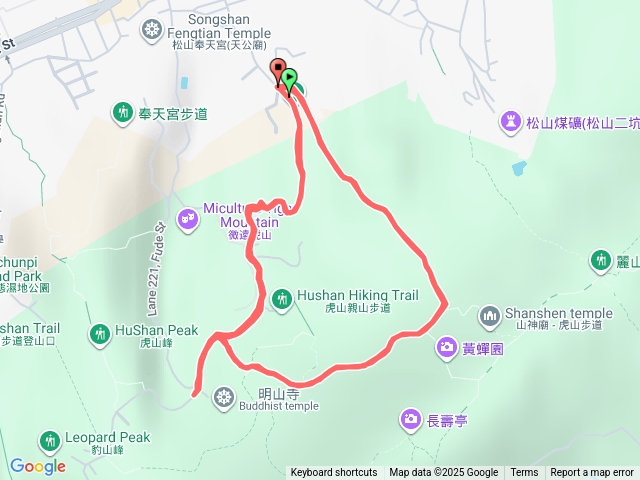 虎山溪步道越野跑O型(繞兩圈)