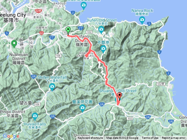 瑞芳車站廁所經侯硐車站到雙溪車站廁所