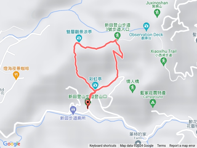 新田登山步道左半圈預覽圖
