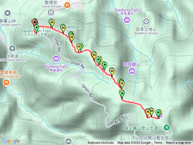 大尖山登山口四分尾山來回不含等待與拍照