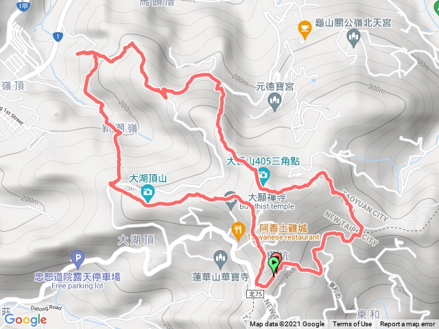 東和街環走 大湖頂山、新朝嶺山、東嶺頂山、馬頭尖、大棟山、秋壇山