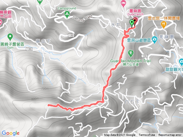 關刀山薑麻園至三角點來回