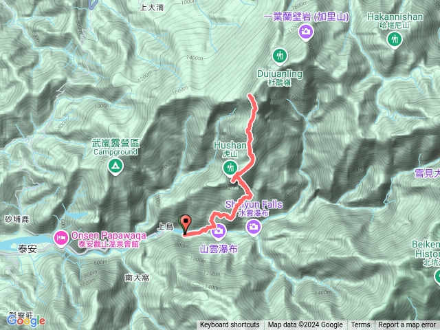 虎山到2054峰來回預覽圖