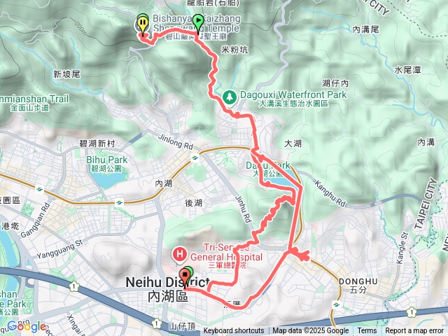 民權星巴克碧山巖來回