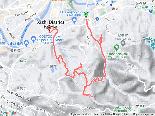 20240817 汐止康誥坑山白雲寺十三分山（論枋崎）白匏湖山白匏湖山西峰連走預覽圖