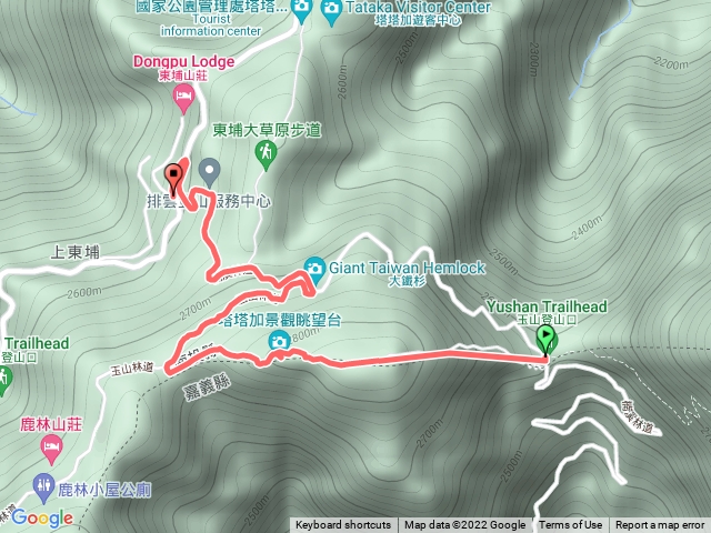 玉山登山口、麟趾山