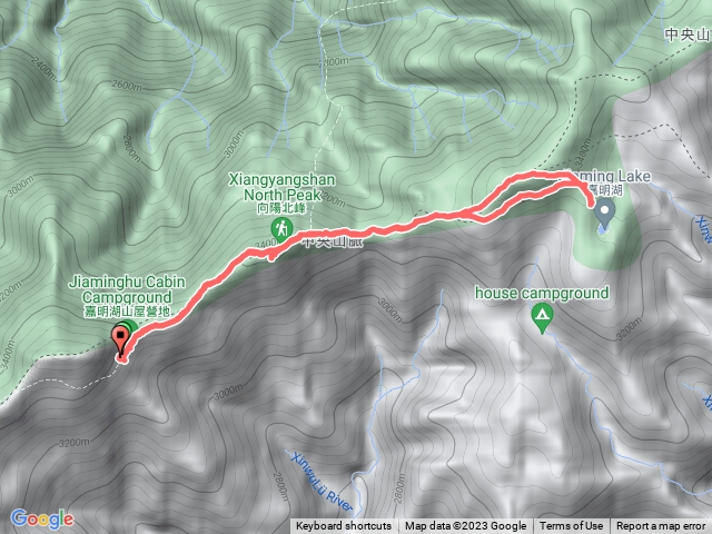 嘉明湖山屋走到嘉明湖