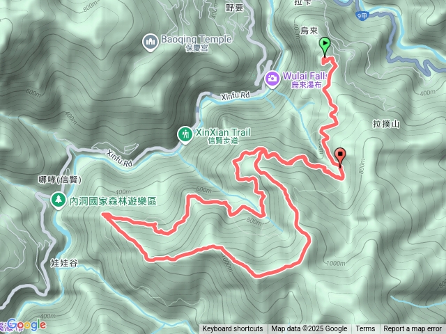 內洞大刀山大保克山多望來山O型
