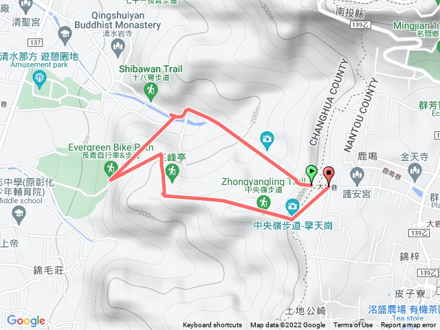 18彎古道、中央嶺造林步道