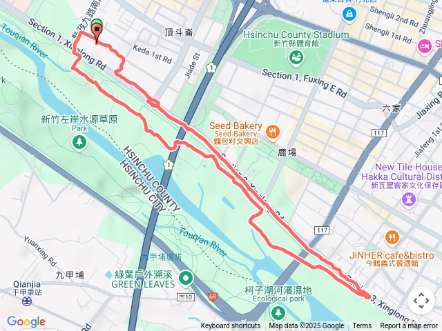 竹北興隆路步道~隘口堤防步道O繞