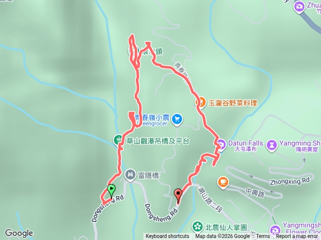 猴崁古道接猴崁水圳古道下陽明公園後門