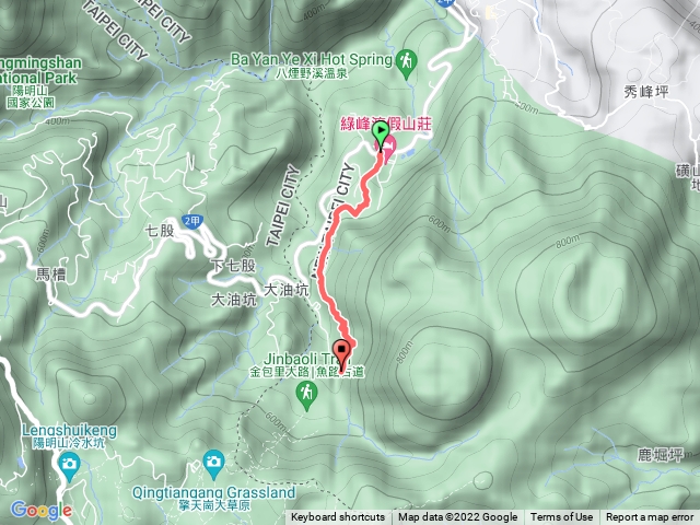 八煙-上磺溪停車場1.1km指標處