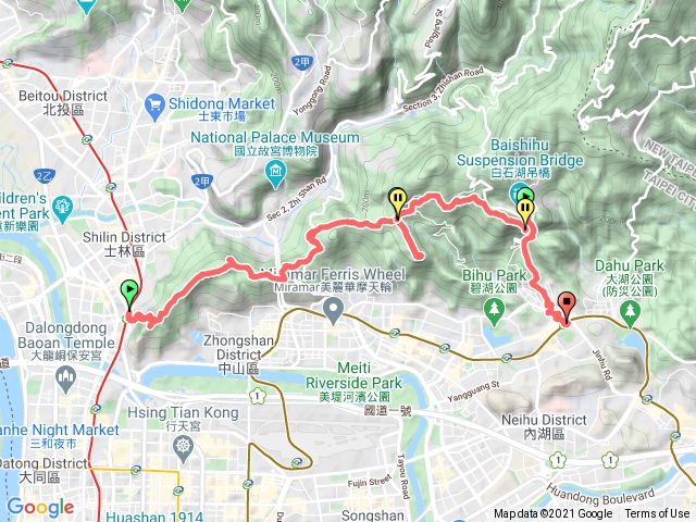 劍潭山-文間山-金面山-忠勇山-碧山巖縱走