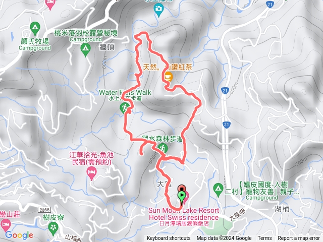 飯店到澀水森林步道左進右出
