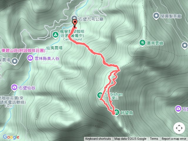 石壁山小百岳攻頂線