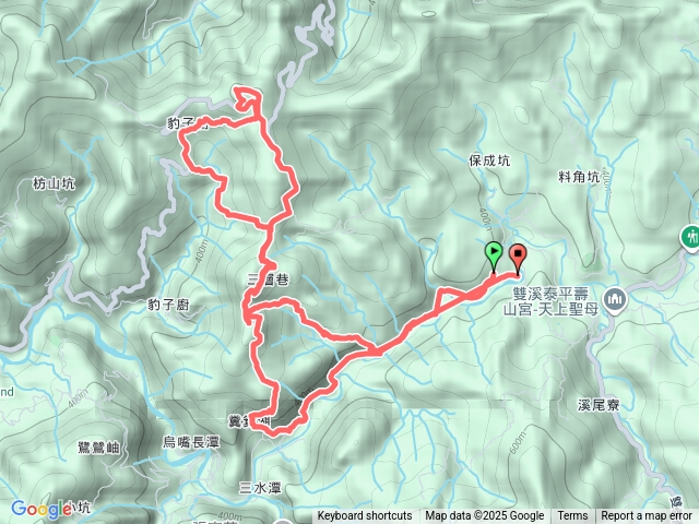 南北豹子廚山連走 （料角坑站-北勢溪古道-三層巷古道-南豹子廚山-北豹子廚山-畚箕湖古道-料角坑站)預覽圖