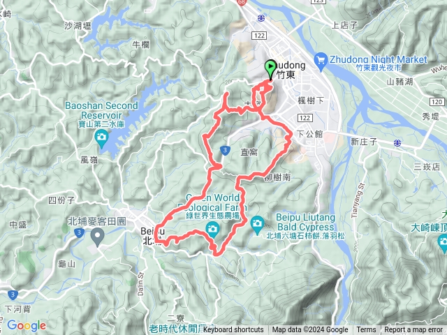 竹東三山+北埔北崗頂山O型
