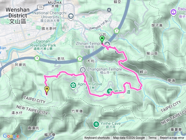 2026臺北大縱走臺北大縱走第七段：世界山莊至飛龍步道政大後山202604191600預覽圖