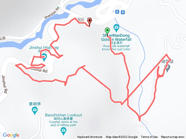 2022-05-21黃金瀑布頂-無言山丘-煙道-水圳路-金水公路S彎道O型