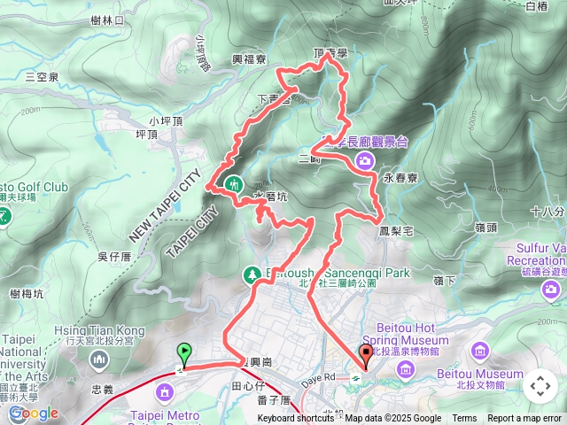 復興崗捷運站新北投捷運站八峰連走預覽圖