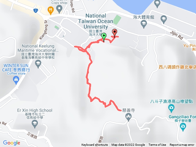 海洋大學後山步道3分之1