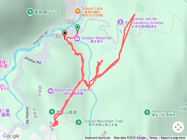 黃金十二稜（水螺稜）無名山丘南北隧道預覽圖