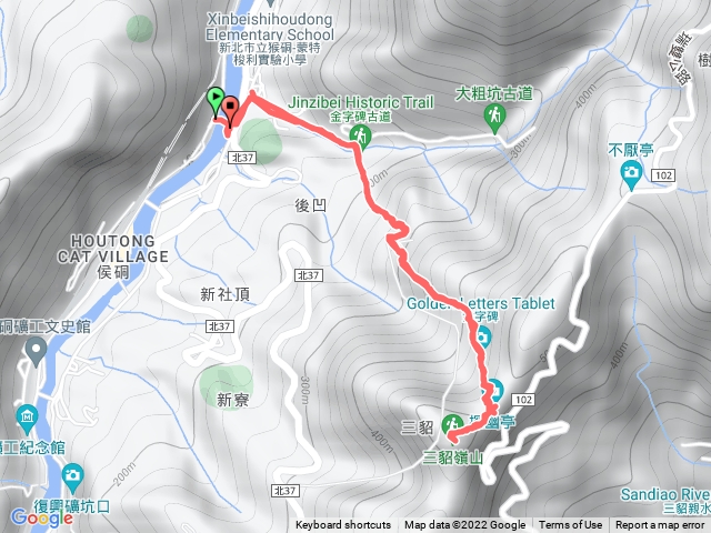 金字碑古道，甕仔潭橋，登仙橋，淡蘭橋，金字碑，探幽亭，奉憲示禁碑，三貂嶺山