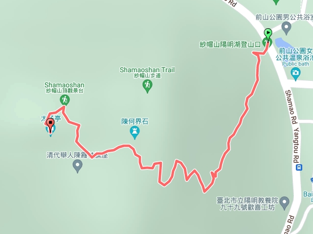 紗帽山(陽明湖登山口出發)