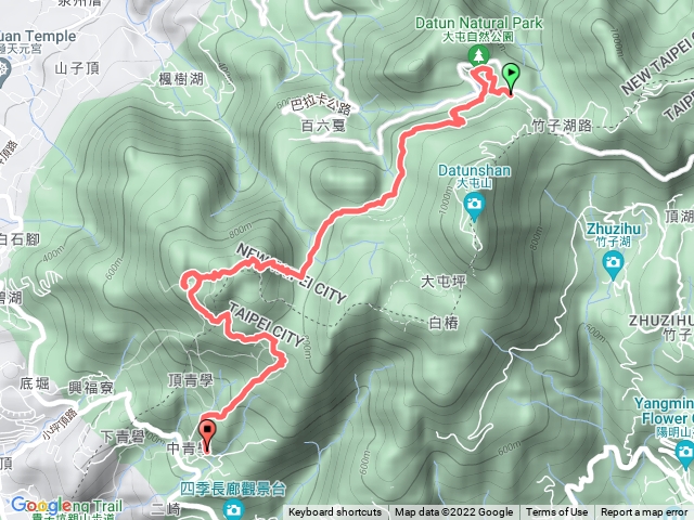 2022-10-21 滿水位向天池─二子坪→大屯自然公園→面天山→向天山→向天池→清天宮