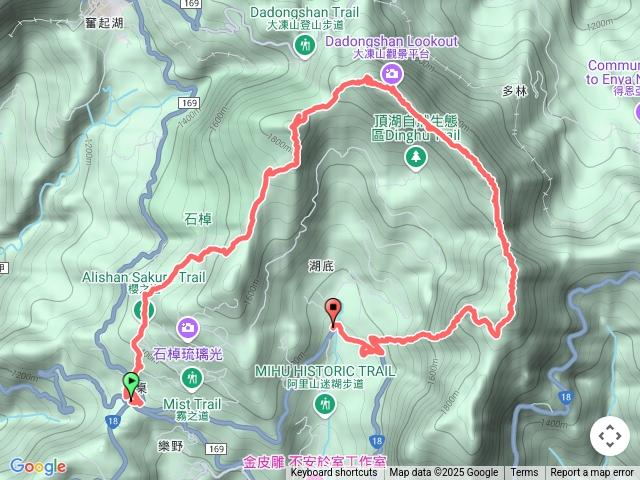 石棹到霹靂山到大崠山到芙蓉山縱走