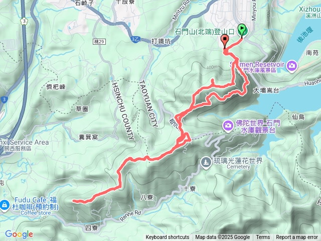 樟之細路石虎縱走：石門山北端登山口-關西老虎山(打牛崎)10連峰預覽圖