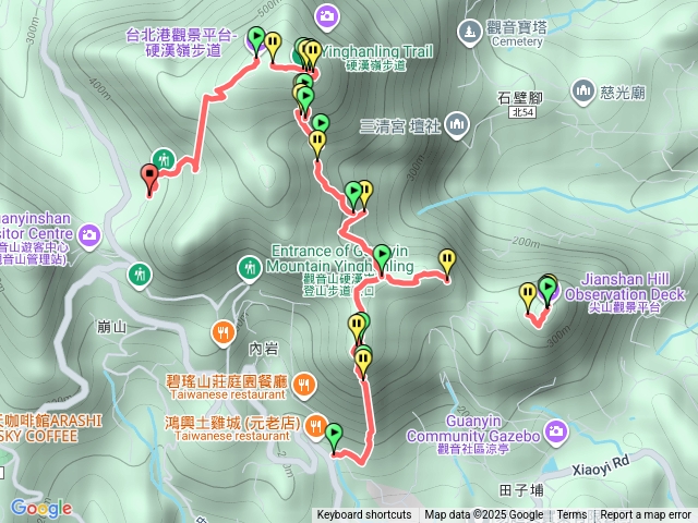 小北插-鷹仔尖-占山-101-硬漢嶺-楓櫃斗湖步道