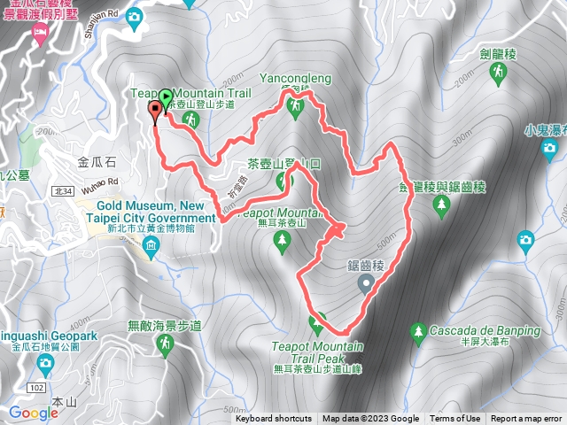 煙囪稜上555峰、鋸齒稜、半屏山、黃金平台一圈2023.05.09中午起登