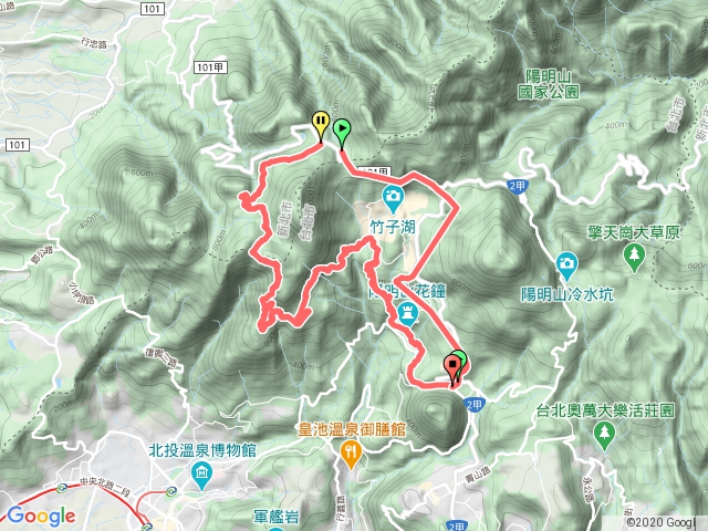 陽明山公園、青春嶺、中正山到二子坪