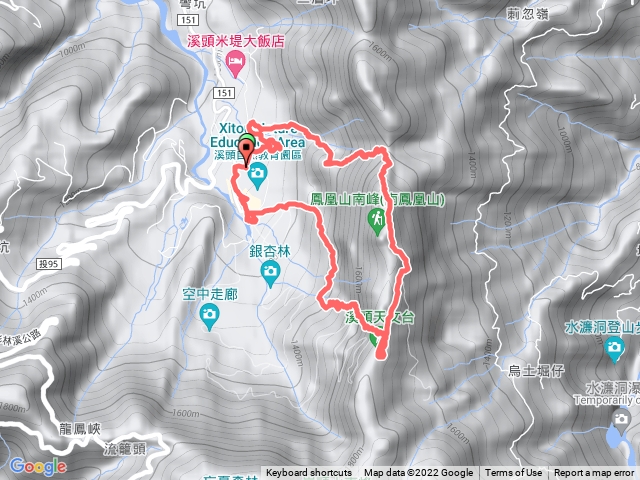 2022-09-17鳳凰山北嶺線登天文台下溪頭O走