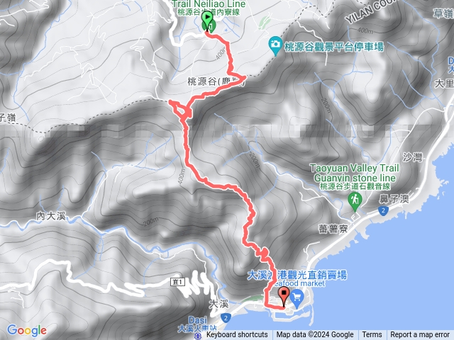 二訪桃源谷：內寮登山口-大溪漁港預覽圖