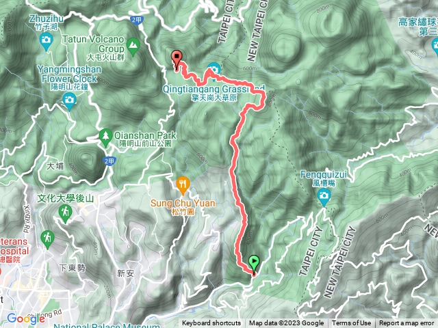 簡厝上石梯嶺、擎天崗山與七股山