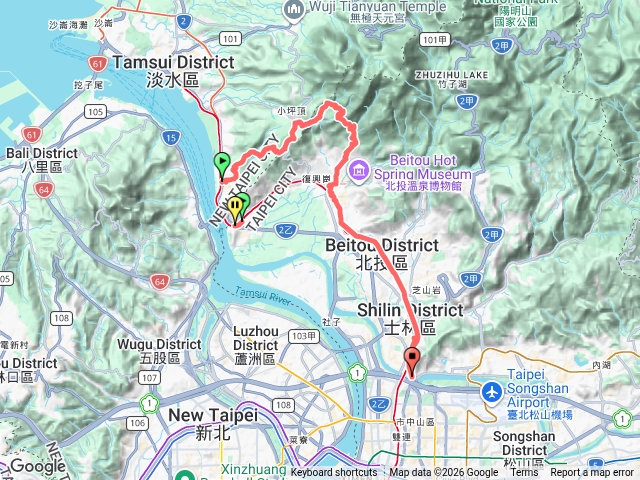 竹圍站樹梅坑吳仔厝大坪頂青礐清天宮永春寮白宮山莊步道復興四路大同街北投站《預覽圖