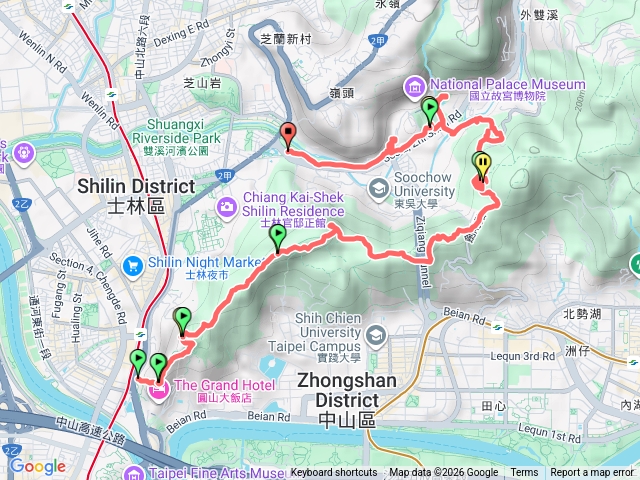 劍潭山-婆婆橋-原住民公園-至善至德園-至善公園20260125預覽圖