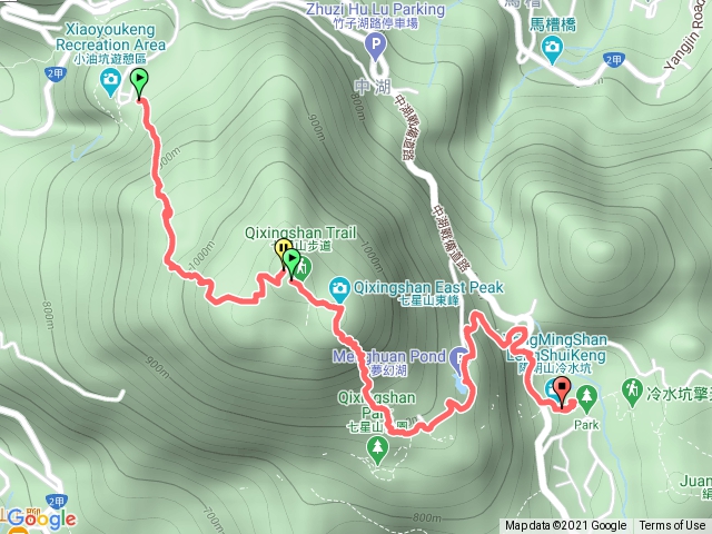 小油坑—七星山—夢幻湖—冷水坑服務站