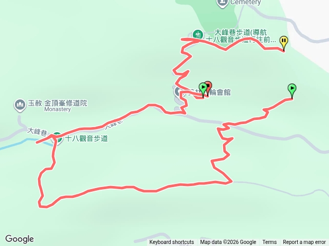 大峰巷接十八觀音步道小8字型預覽圖
