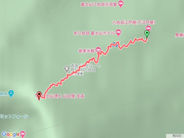富士山須走路線（八合目至十合目）