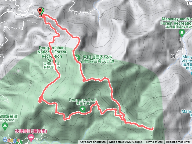 東眼山東、志繼山、拉卡山、外卡山（眼四瞳）