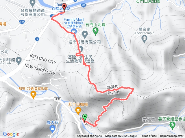 汐止石壁子越嶺保甲路、七堵石門山
