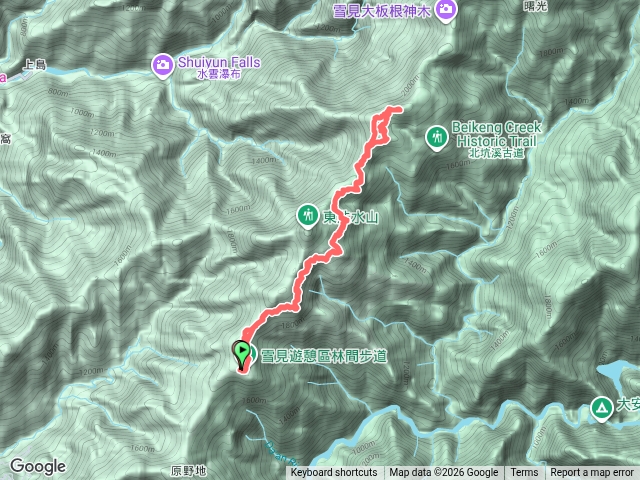 雪見遊憩區到北坑山1150705